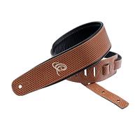 Ortega Guitars Genuine Leather Strap - Chitarra & Basso Acustici/Elettrici - Regolabile - Custom Series - Tan Braid (OSCU-5)