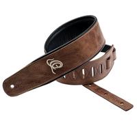 Ortega Guitars Genuine Leather Strap - Chitarra & Basso Acustici/Elettrici - Regolabile - Classic Series - Vintage Cognac (OSCL-7)