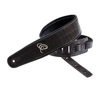 Ortega Guitars Genuine Leather Strap - Chitarra & Basso Acustici/Elettrici - Regolabile - Custom Series - Dark Brown Croco (OSCU-1)