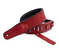 Ortega Guitars Genuine Leather Strap - Chitarra & Basso Acustici/Elettrici - Regolabile - Byzantine Series - Byzantine Fire (OSBY-3)