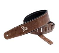 Ortega Guitars Genuine Leather Strap - Chitarra & Basso Acustici/Elettrici - Regolabile - Custom Series - Natural Brown Flora (OSCU-2)