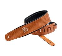 Ortega Guitars Genuine Leather Strap - Chitarra & Basso Acustici/Elettrici - Regolabile - Custom Series - Orange Braid (OSCU-6)