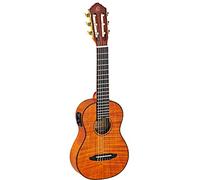 Ortega Guitars Travel Guitar elettro-acustica - Mini/Travel Series - Guitarlele 6 corde - Gig bag inclusa - Flamed Mahogany (RGLE18FMH)