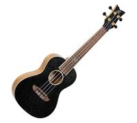 Ortega Guitars Ukulele Concerto nero - Element Series - include Deluxe Gig Bag - abete/catalpa (RUEL-MBK)