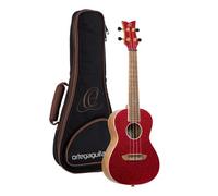 Ortega Guitars Ukulele Concerto rosso - Element Series - include Deluxe Gig Bag - abete/catalpa (RUEL-MRD)
