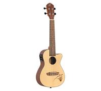 Ortega Guitars Ukulele Concerto Elettro-Acustico - Bonfire Series - con Cutaway - Abete Rosso / Sapele, Natural (RU5CE)