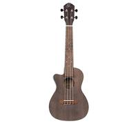 Ortega Guitars Ukulele Concerto Mancino - Elettro-Acustico - Earth Series - con Cutaway - Okoume, Black (RUCOAL-CE-L)