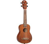 Ortega Guitars Ukulele Soprano acustico - Bonfire Series - top in sapele con motivo disegnato a laser (RU5MM-SO)