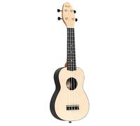 Ortega Guitars Ukulele Soprano acustico - Keiki K2 - Starter Kit che include Accordatore, Tracolla, 5 Plettri Medium e Borsa con Coulisse - acero (K2-MAP)