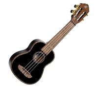 Ortega Guitars Ukulele Soprano nero - Onyx Series - include Deluxe Gig Bag - abete rosso/mogano (RUOX-SO)