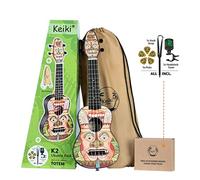 Ortega Guitars Ukulele Soprano, include Keiki K2 con design Totem, Accordatore,