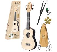 Ortega Guitars Ukulele Soprano Mancino - Acustico - Keiki K2 Series - Accessori Inclusi - Acero / ABS, Natural (K2-MAP-L)