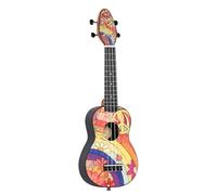 Ortega Guitars Ukulele Soprano Mancino - Acustico - Keiki K2 Series - Accessori Inclusi - Agathis / ABS, Peace ‘68 (K2-68-L)