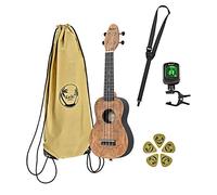 Ortega Guitars Ukulele Soprano Mancino - Acustico - Keiki K3 Series - Accessori Inclusi - Spalted Acero / ABS, Natural (K3-SPM-L)