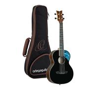 Ortega Guitars Ukulele Tenore Acustico - Ghost Series - Gig Bag Inclusa - Abete Rosso, Black (RUGH-BKT)