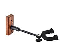 Ortega Guitars OGHAD-1WN Supporto da Parete per Chitarra E Basso, Supporto da Parete Regolabile, Legno di Noce