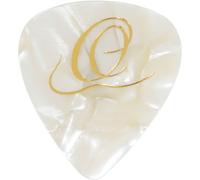 Ortega OGP-WP-M10 - Plettri, medium, in madreperla, 10 pezzi, colore bianco