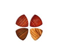 Ortega Guitars OGPWXLF-MIX4 Assortimento di Plettri in Legno Conf. Da 4 Unità, Ulivo/Padouk/Sandalo/Bubinga Xl