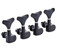 Ortega OTMEB4L-GB - Set di Meccaniche per basso acustico/elettrico, 4 in Linea, Colore: Nero