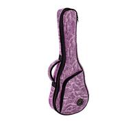Ortega Guitars Gigbag Custodia per Ukulele Soprano, Effetto Denim, Colore Viola