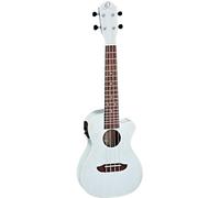 Ortega RUSILVER-CE Ukulele elettrificato cutaway da concerto EARTH Silver Satin