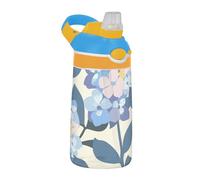 Ortensia minimalista viola bottiglia d'acqua per bambini con manico coperchio leggera tazza per bambini per palestra viaggio casa scuola ufficio Botella de agua para ni?os