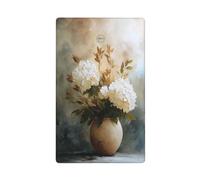 Ortensie bianche in vaso di ceramica singola levetta vuota piastra da parete copertura interruttore luce decorativa 1 banda per cucina camera bagno dimensioni 11,4 x 7 cm