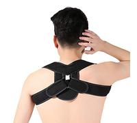 Ortesi postura regolabile, supporto per la schiena per uomini e donne Correzione del collo Terapia fisica Sollievo dal dolore postura migliorata 3 dimensioni (Color : Black, Size : M)