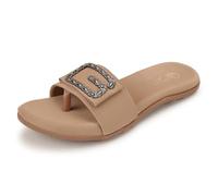 ORTHO JOY Calzature mediche da donna|| Calzature e pantofole fantasia per le donne || Sandali ortopedici da donna fantasia per le donne, BEIGE, 3 UK