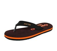 ORTHO JOY Pantofole ortopediche e diabetiche super fit per dottori ortopedici e diabetici, pantofole Dr. Slipper, MCR Chappals per uomo Flip-flop, marrone, 11 UK