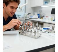 Orthodontic Pliers Holder - Stainless Steel Tool Storage Stand for Organized Instrument Placement, Durable Plier Shelf with Multi-Slot Design, Orthodontic Clinic Laboratory Organizer, Scissors