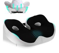 Orthopaedic Seat Cushion, Memory Foam Coccyx, Ergonomico Office Cushion, Larghezza del sedile regolabile, Cushion per alleviare dolori di fianchi e coccige, per ufficio, casa, auto (nero)