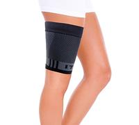 Orthosleeve cosciera a compressione graduata QS4 - Cosciera sportiva per il supporto del quadricipite - Fascia per la coscia UNISEX - Taglia M Nero