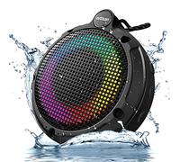 Ortizan cassa bluetooth impermeabile per doccia, IPX7 waterproof portatile wireless Bluetooth 5.0 altoparlanti con Luce LED, 8W&24h musica, Piccolo Mini Speaker per Casa Esterni Viaggio