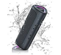 Ortizan Cassa Bluetooth stereo potente surround a 360 °: Altoparlante Bluetooth wireless portatile Impermeabile IPX7 per piscina e spiaggia - 30 h di Autonomia - Bassi Extra 24 W - Luce LED