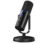 Ortizan Microfono dinamico XLR/USB, microfono da gioco per podcast con pulsante muto, Hall e cancellazione del rumore, braccio microfono, jack per cuffie, per streaming, registrazioni, giochi, canto