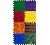ORTO NATURE Tappetino da gioco ortopedico per bambini, gioco sensoriale, piastrelle ad incastro, tappetini da gioco per bambini, set di tappetini da gioco (Happy Path)