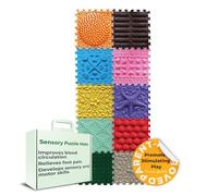 ORTO NATURE Tappetino da Massaggio per Bambini, Gioco Sensoriale, Piastrelle ad Incastro, Set di Tappetini da Gioco (Morning Miracle)