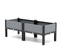 Orto Verticale, Fioriera da Esterno in PP, Fioriere da Giardino Rialzate per Terrazza e Balcone (Profondità Interna 15cm)