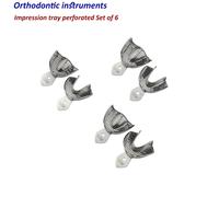 Ortodontiche Dentista Portaimpronta Perforata L,M,S Superiore & Lower Set Di 6