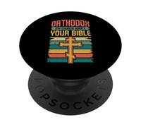 Ortodossa La mia Chiesa ha scritto la tua Bibbia Ortodossa orientale PopSockets PopGrip Adesivo