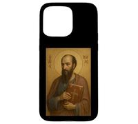 Ortodosso St. Paul l'apostolo con l'icona della Bibbia Custodia per iPhone 15 Pro Max