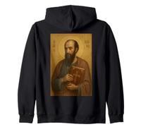 Ortodosso St. Paul l'apostolo con l'icona della Bibbia Felpa con Cappuccio