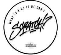 Ortofon Slipmat Scratch - Feltro per giradischi e vinile "What is a DJ if he can't SCRATCH", Bianco
