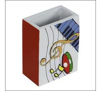 Ortola 4103 - Portapenne a forma di note musicali, colore: Bianco