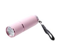 Orton Mini torcia elettrica da esterno rivestita in gomma rosa a 9 LED