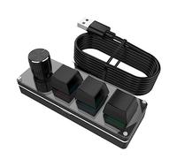 Orton Mini USB Wired a Tre Tasti di Controllo del Volume Desktop per Computer Portatile Nero