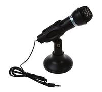 Orton Omnidirezionale PC Portatile Computer 3.5mm Reseau Supporto Mini Microfono Mike Nero