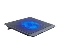 Orton Ventola di raffreddamento per laptop con grandi ventole, ventola di raffreddamento portatile con porta USB 2 in 1, luce LED blu, supporto regolabile
