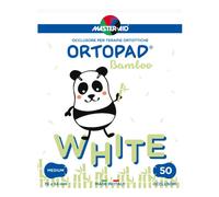 MASTER AID Ortopad White Medium - Cerotti Oculari per Bambini - Cerotto Occlusore Occhio Bambini per il Trattamento di Occhio Pigro e Strabismo - 1 Confezione da 50 Pezzi - 7,6 x 5,4 cm